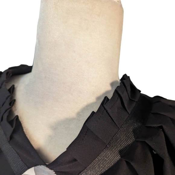 Witchy Cape buffalo check Sweeping ruffle neck grosgrain ribbon Fairy long cape - Picture 8 of 12